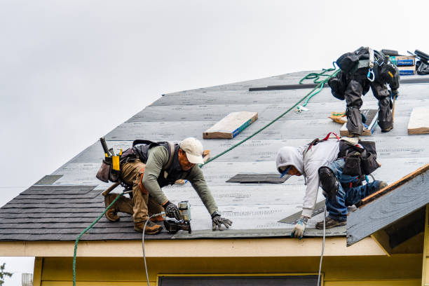 Professional Gutter Installation technician working in New River, VA